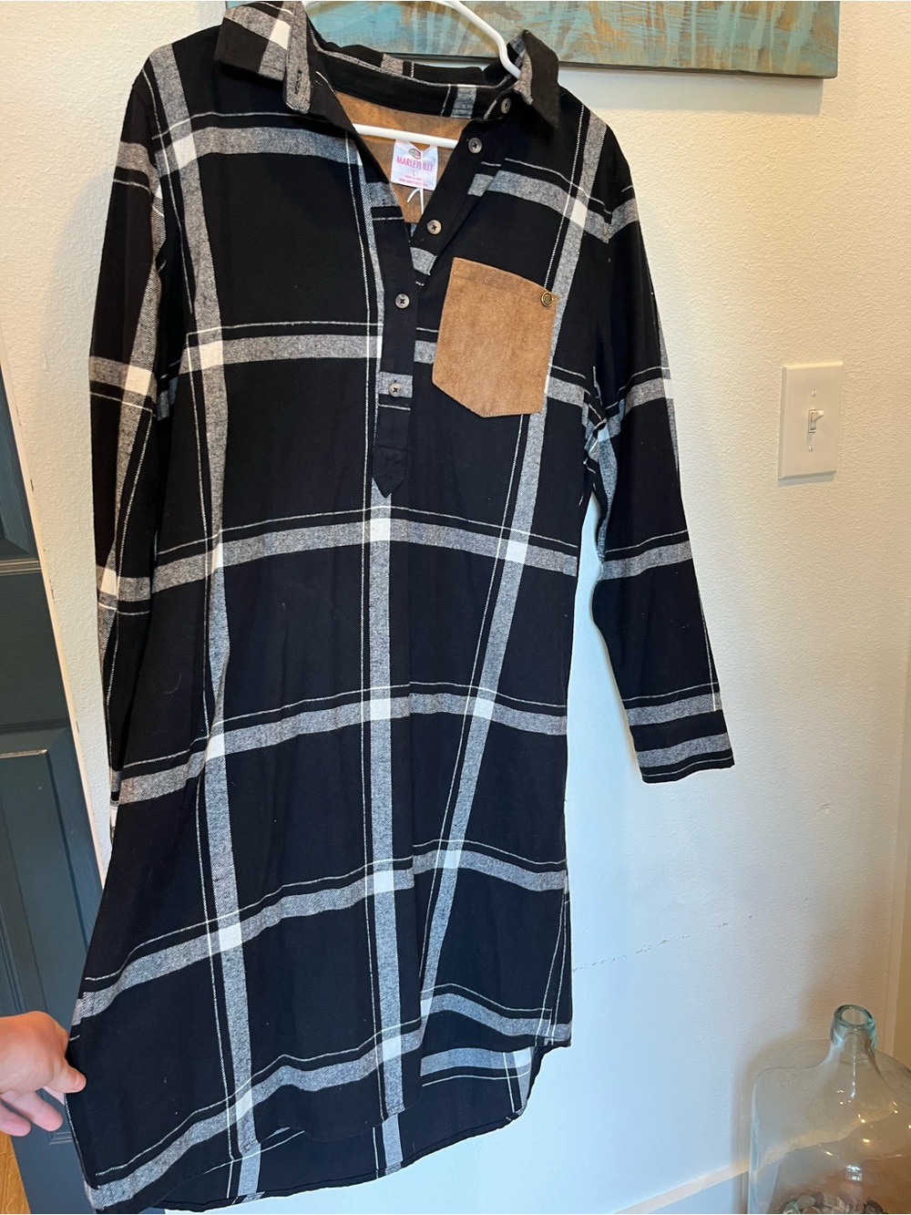 Marley Lilly Women’s Plaid Long Sleeve Dress